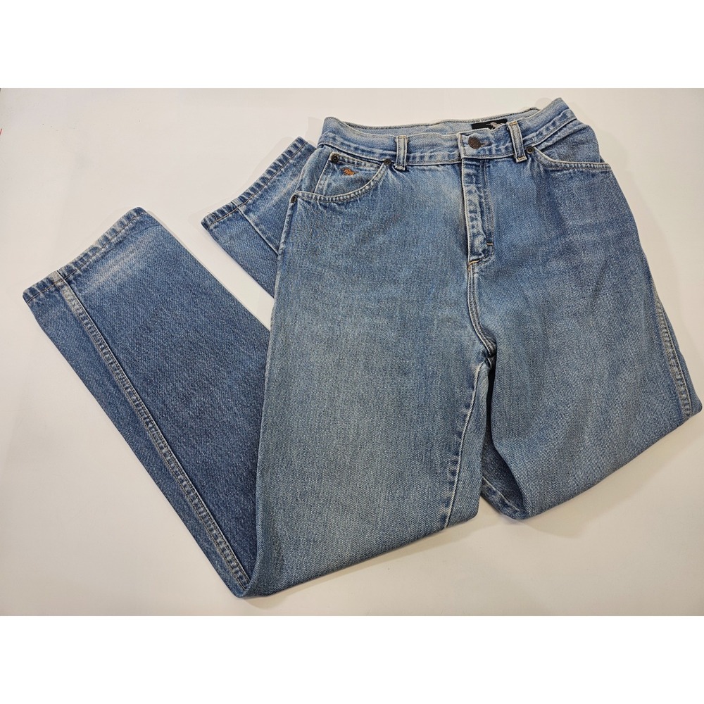 VINTAGE Junior's Size 11 Silver Unicorn Sears Tapered Leg High‎ Rise Jeans